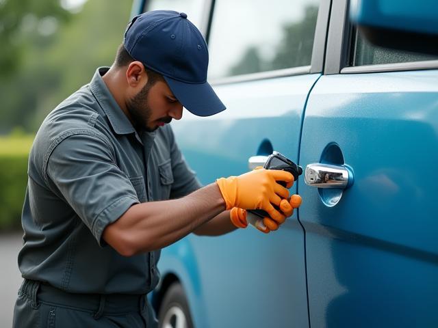 Proses cuci eksterior mobil di layanan BersihMobil Express